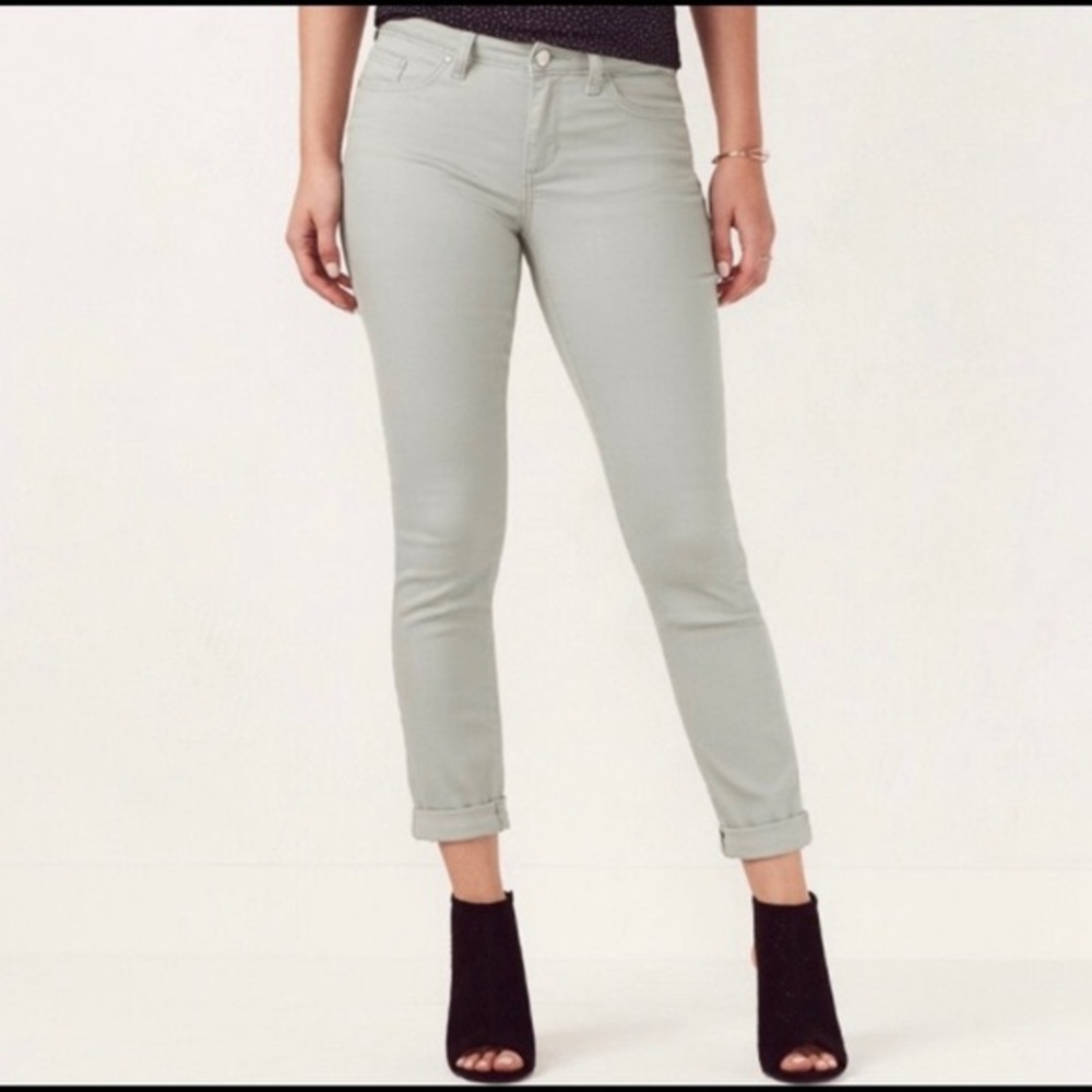 LC Lauren Conrad Cuffed Skinny Ankle Jeans